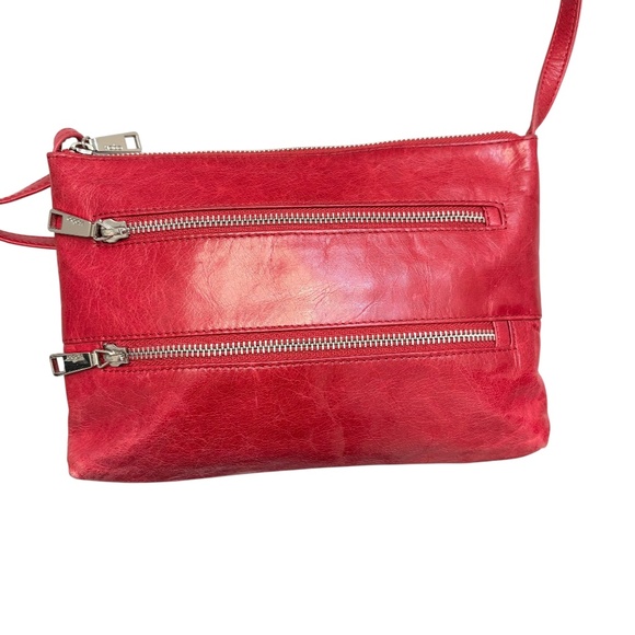 Hobo red leather crossbody bag - Picture 1 of 12